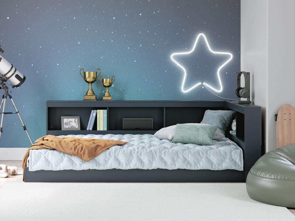Simmenfort Full Bookcase Storage Bed - Blue (10)