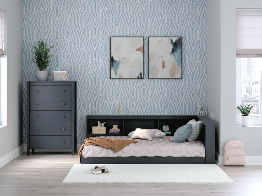 Simmenfort Full Bookcase Storage Bed - Blue (11)