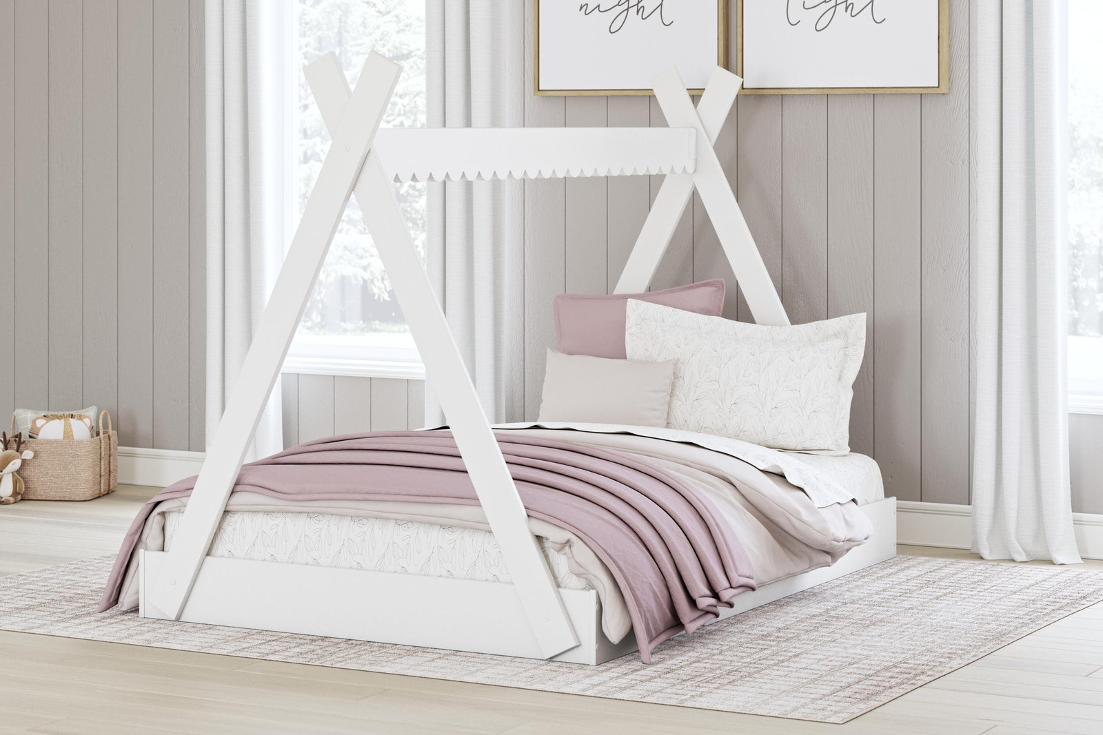 Hallityn Full Tent Bed - White (2)