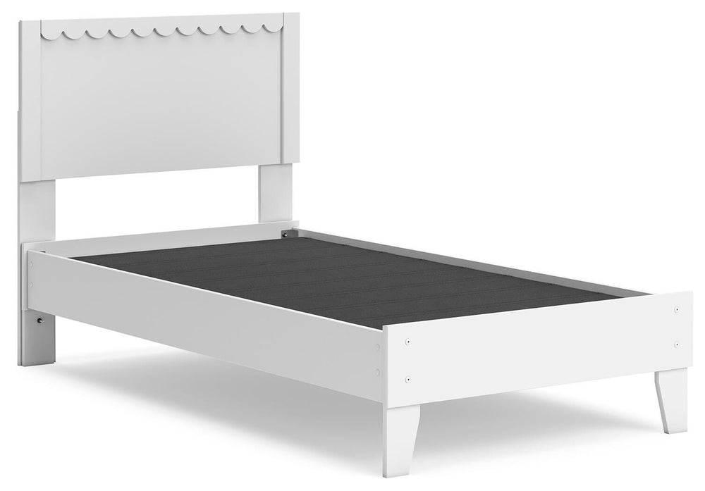 Hallityn Twin Panel Platform Bed - White (3)
