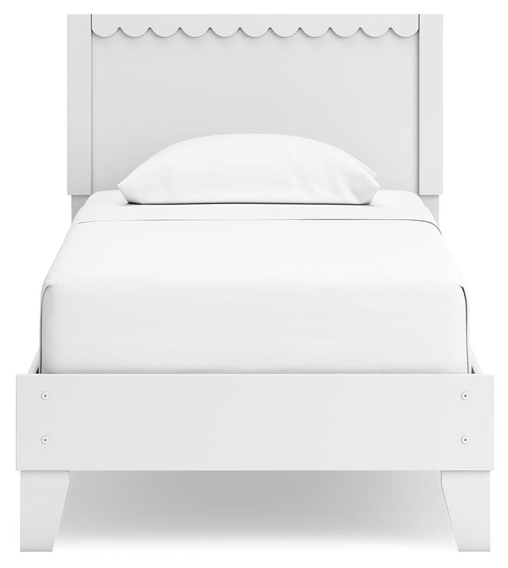 Hallityn Twin Panel Platform Bed - White (5)