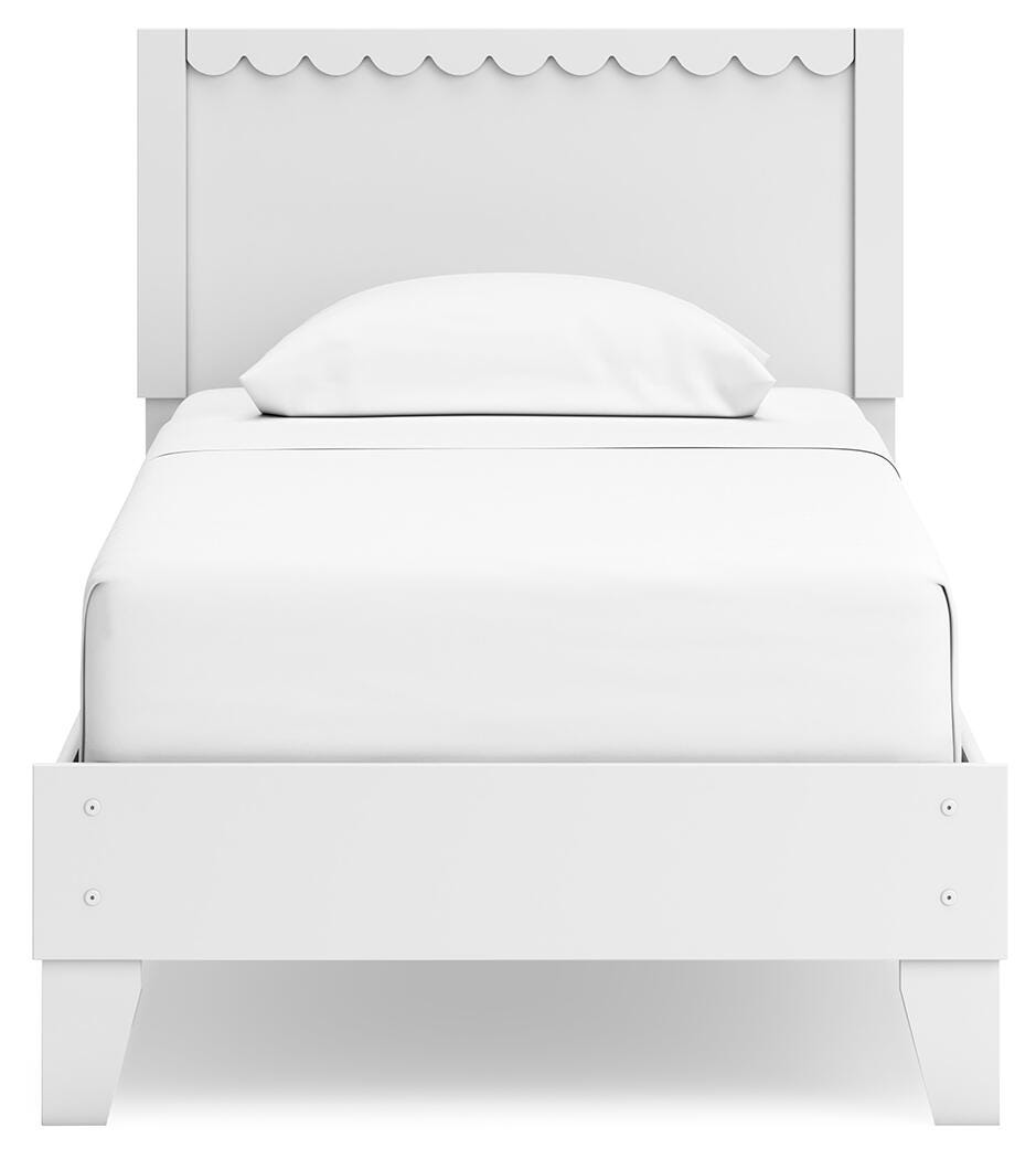 Hallityn Twin Panel Platform Bed - White (5)