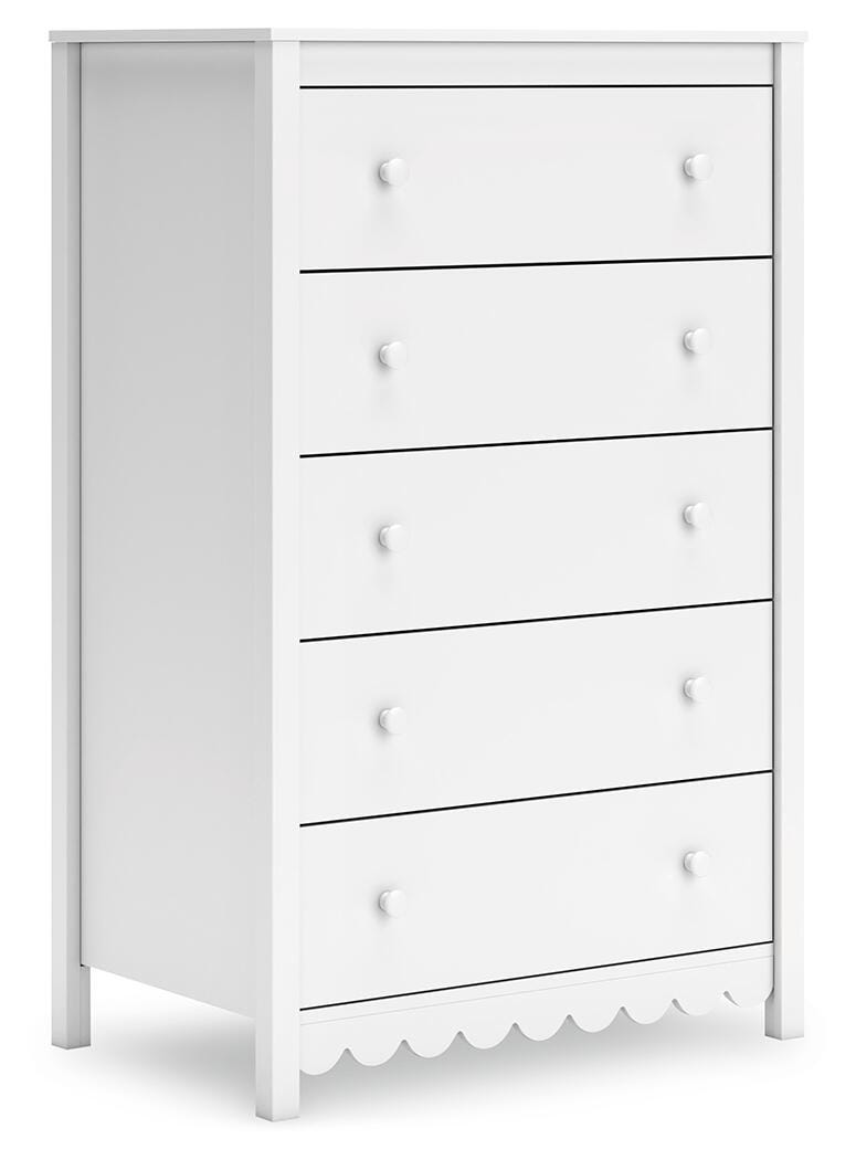 Hallityn Chest of Drawers - White (1)