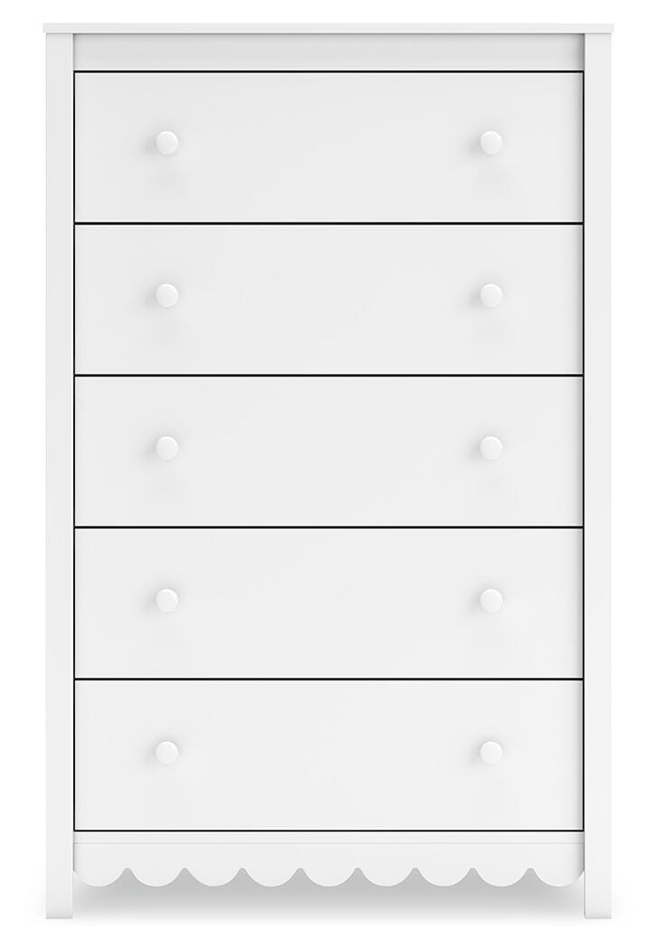 Hallityn Chest of Drawers - White (5)