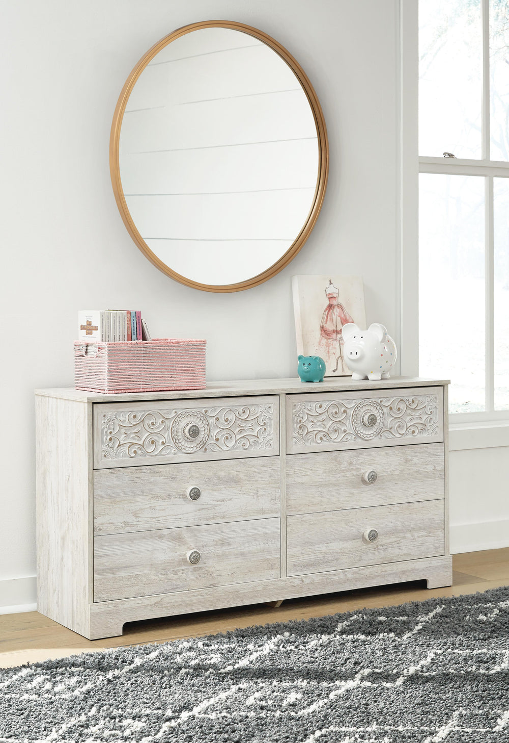 Paxberry Dresser - Whitewash (7)