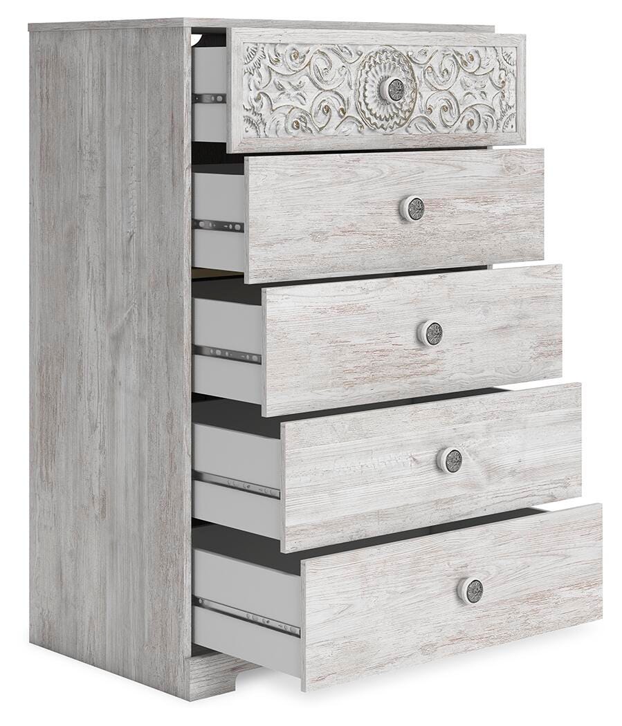 Paxberry Chest of Drawers - White (2)