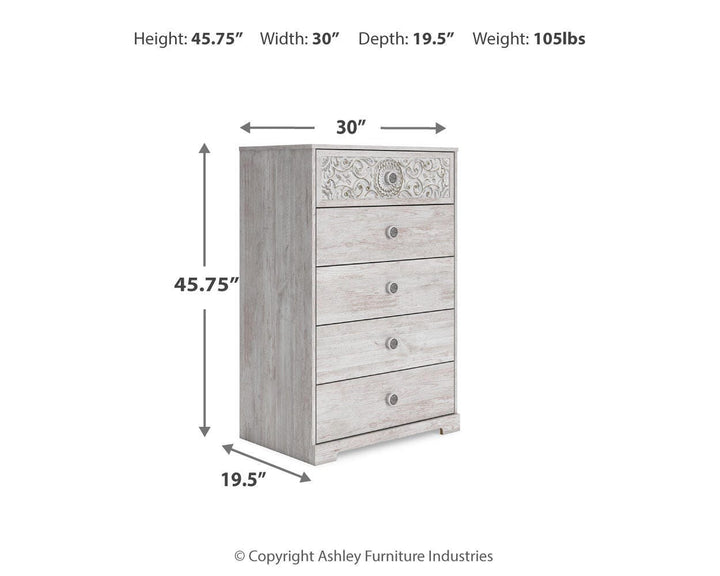 Paxberry Chest of Drawers - White (9)
