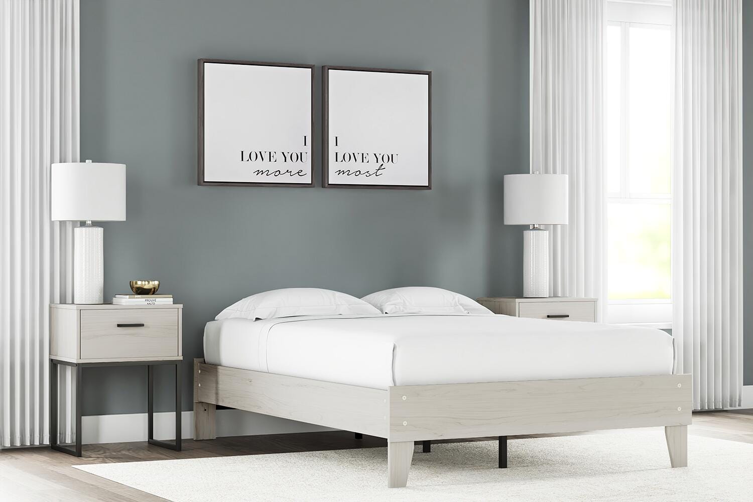 Socalle Full Platform Bed - Beige (2)