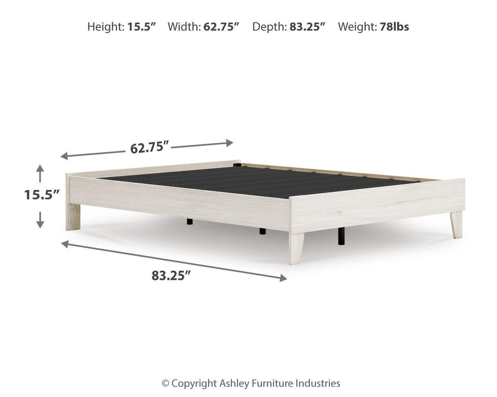 Socalle Queen Platform Bed - Beige (4)