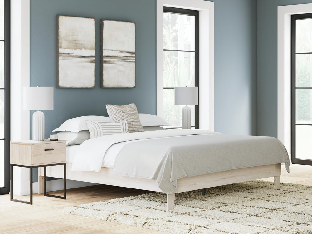 Socalle King Platform Bed - Beige (2)
