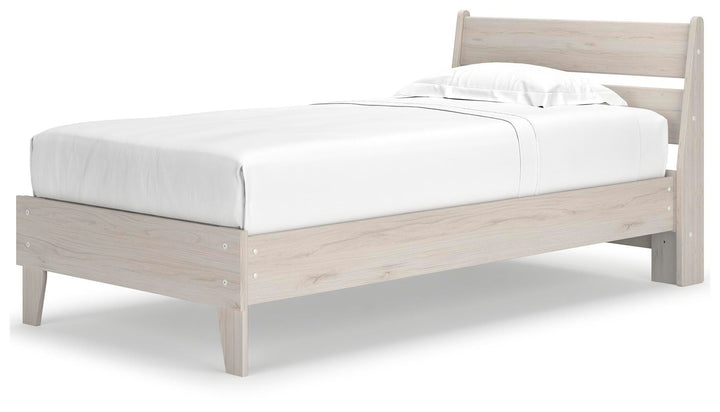 Socalle Twin Panel Platform Bed - Beige (3)
