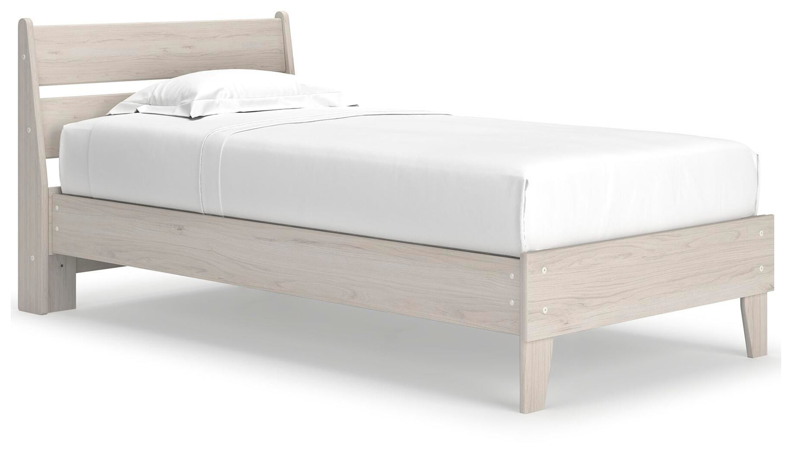 Socalle Twin Panel Platform Bed - Beige (1)
