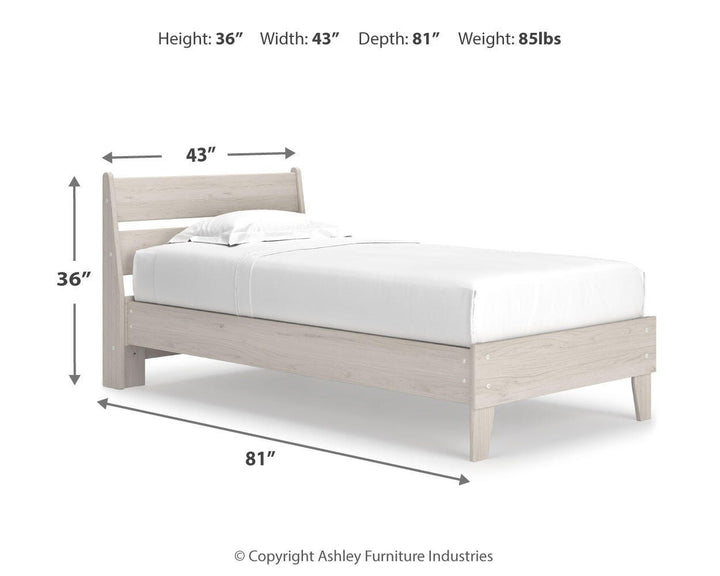 Socalle Twin Panel Platform Bed - Beige (4)