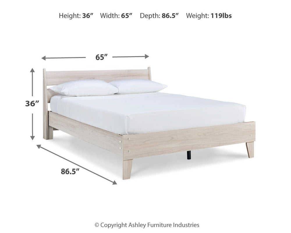 Socalle Queen Panel Platform Bed - Natural (4)