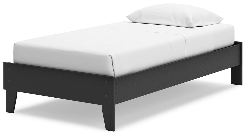 Socalle Twin Platform Bed - Black (4)