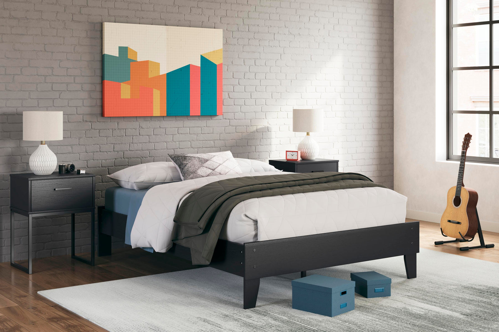 Socalle Full Platform Bed - Black (2)