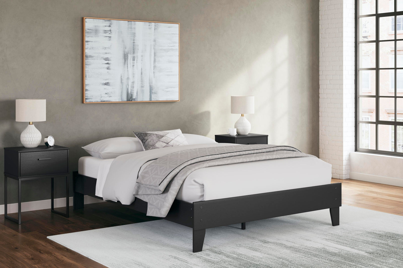 Socalle Queen Platform Bed - Black (2)