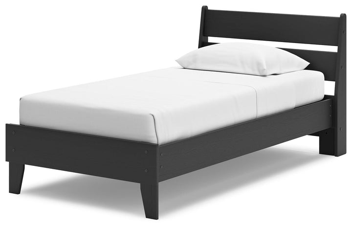 Socalle Twin Panel Platform Bed - Black (4)