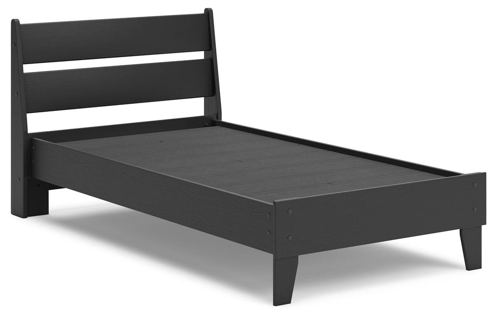 Socalle Twin Panel Platform Bed - Black (3)