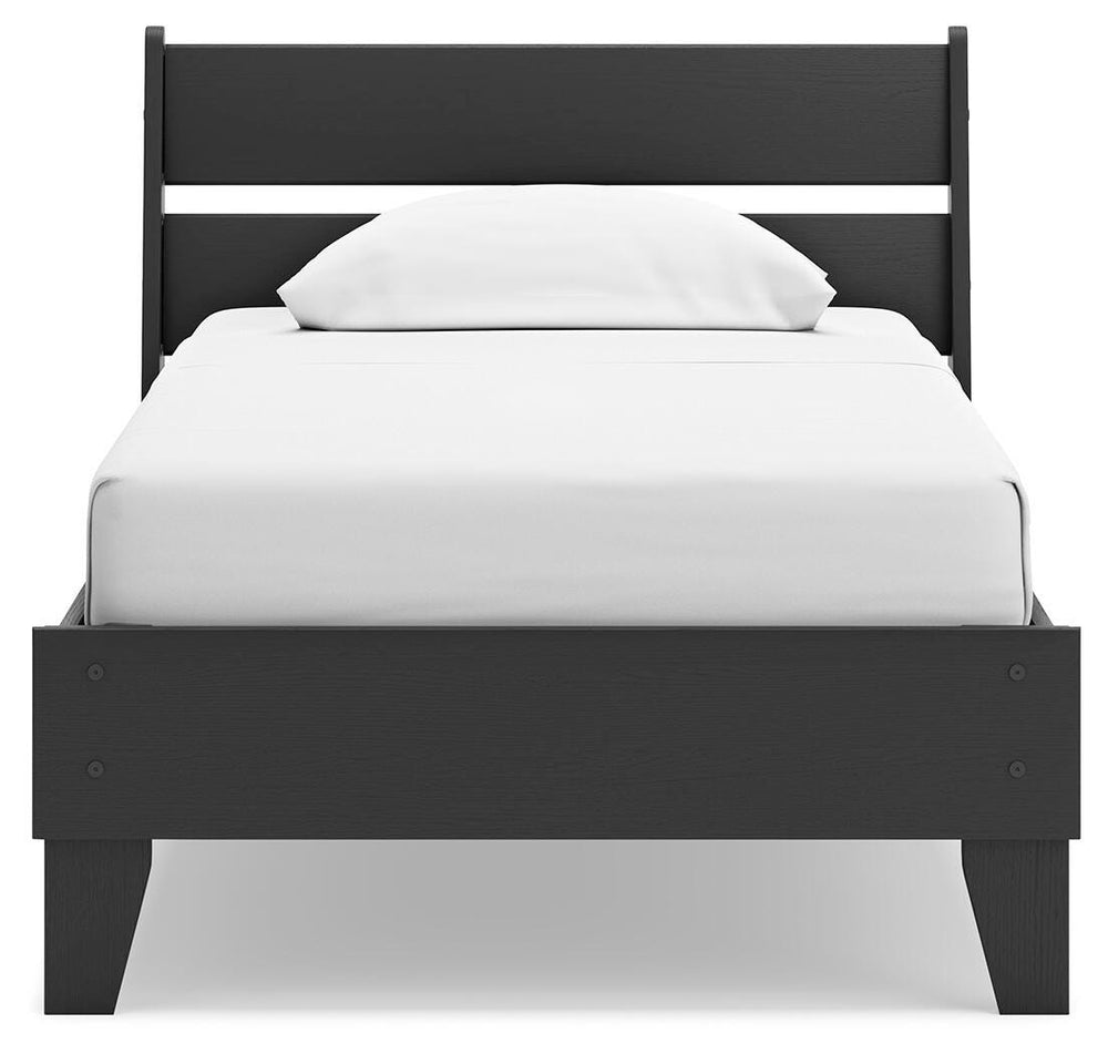 Socalle Twin Panel Platform Bed - Black (6)