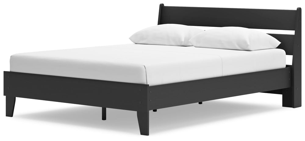 Socalle Queen Panel Platform Bed - Black (4)