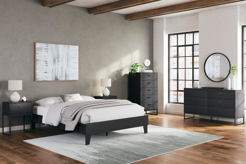 Socalle Queen Platform Bed - Black (9)