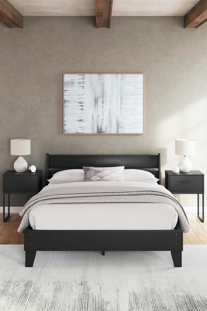 Socalle Queen Panel Platform Bed - Black (10)