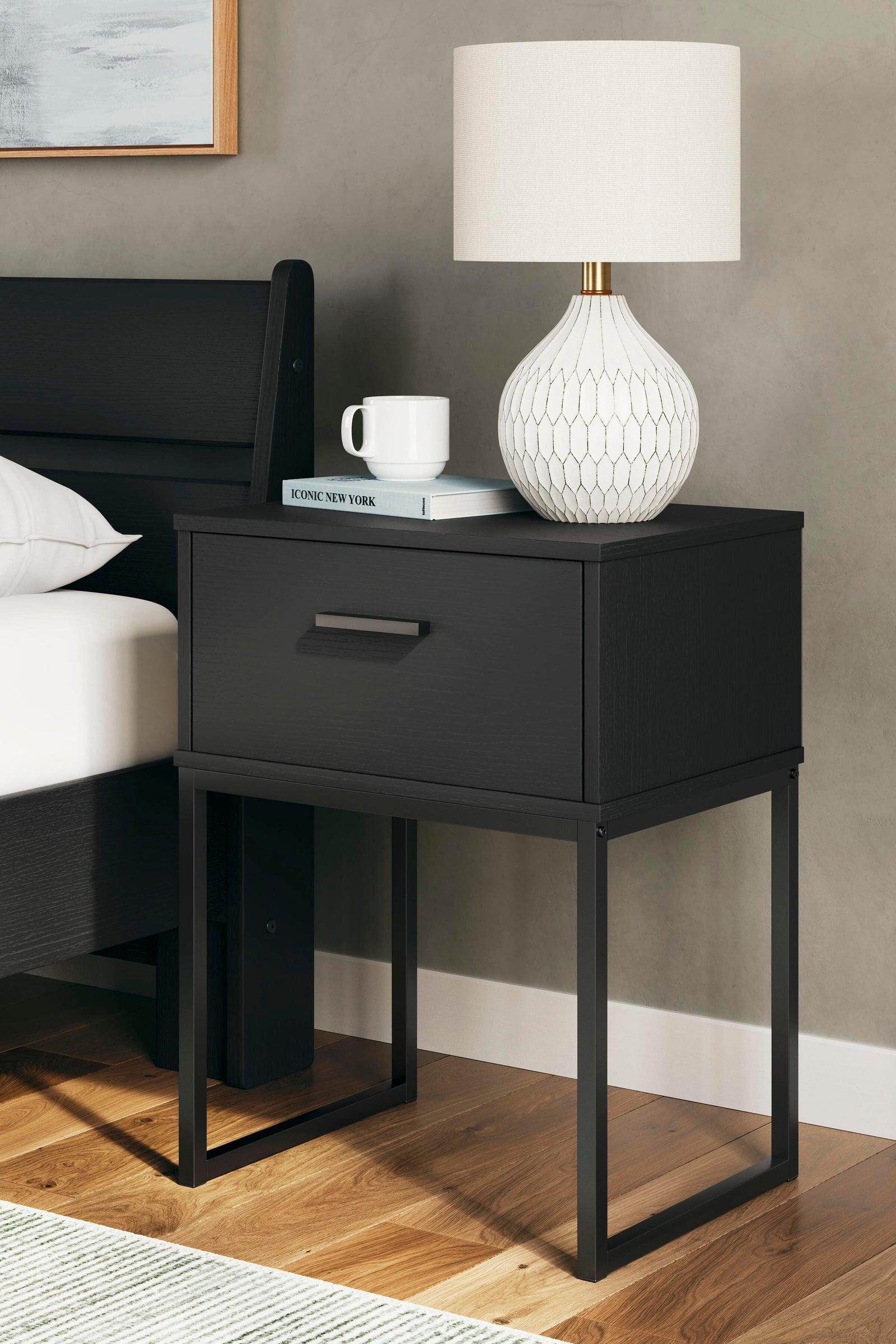 Socalle Nightstand - Black (2)
