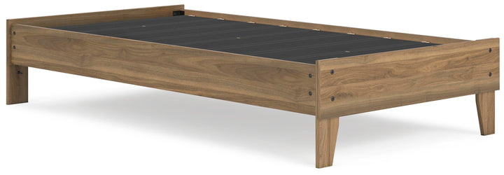Deanlow Twin Platform Bed - Light Brown (3)