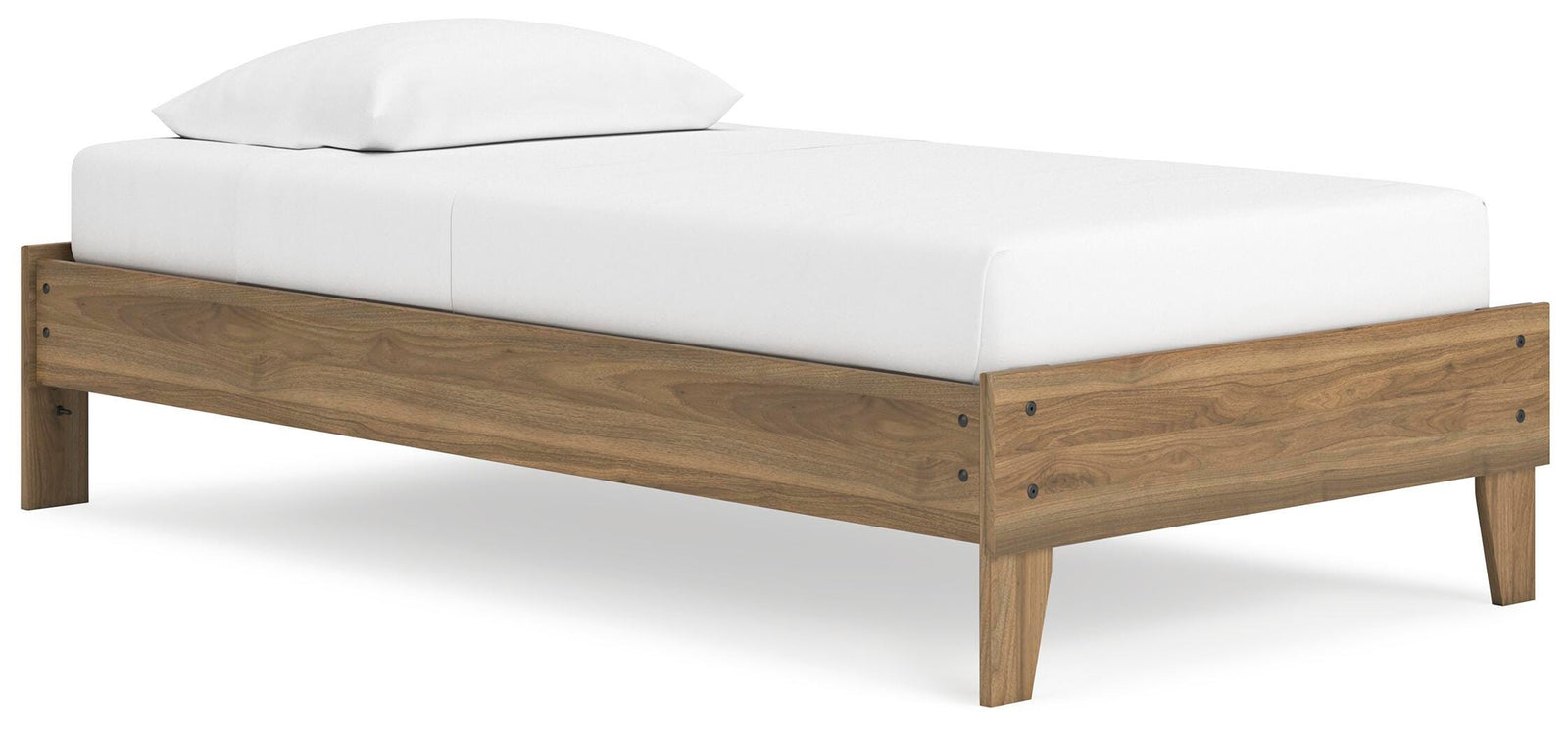 Deanlow Twin Platform Bed - Light Brown (1)