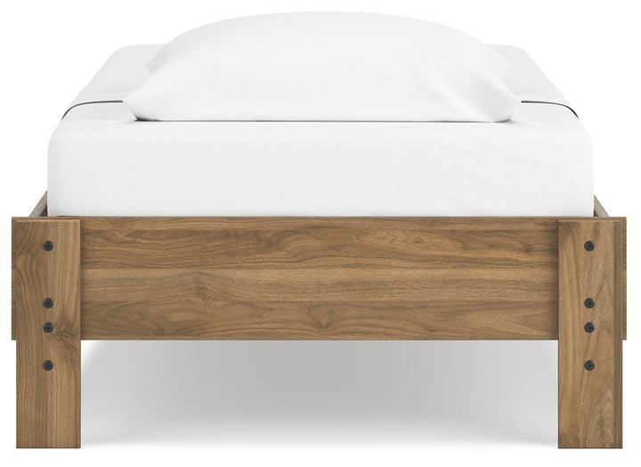 Deanlow Twin Platform Bed - Light Brown (7)