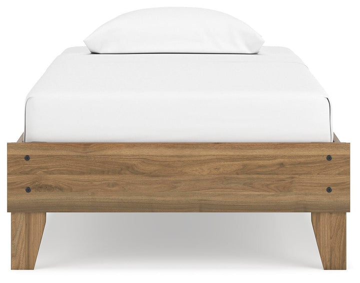 Deanlow Twin Platform Bed - Light Brown (8)