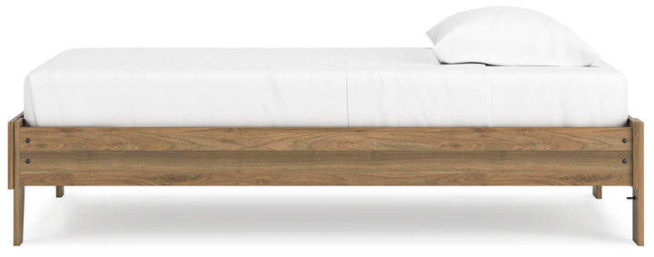 Deanlow Twin Platform Bed - Light Brown (5)