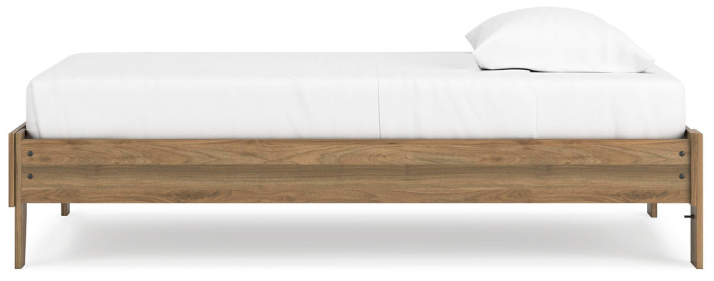 Deanlow Twin Platform Bed - Light Brown (5)