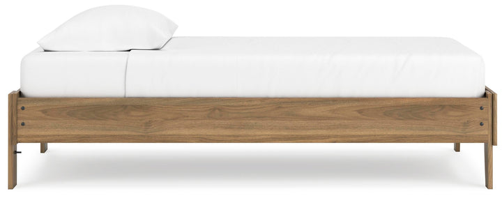 Deanlow Twin Platform Bed - Light Brown (6)