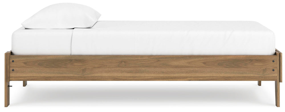 Deanlow Twin Platform Bed - Light Brown (6)