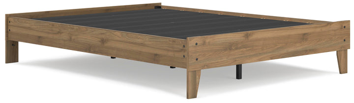 Deanlow Queen Platform Bed - Light Brown (3)