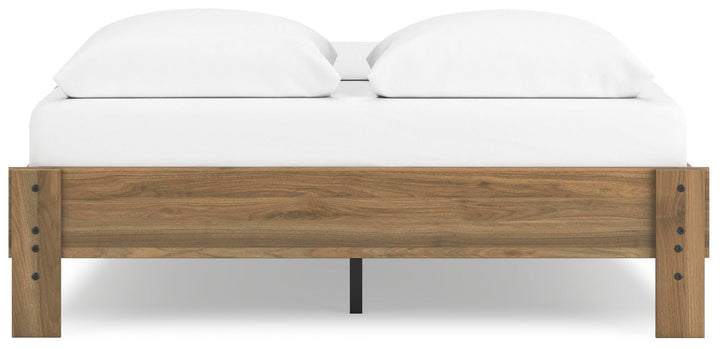 Deanlow Queen Platform Bed - Light Brown (5)