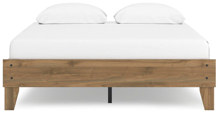Deanlow Queen Platform Bed - Light Brown (6)