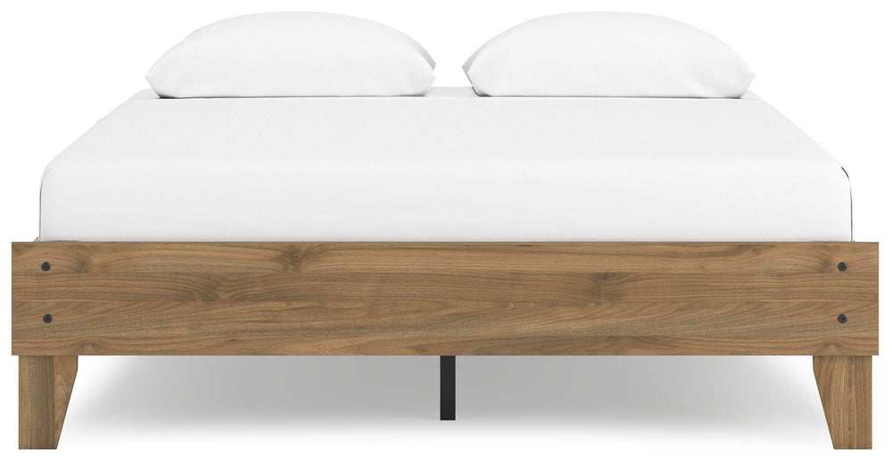 Deanlow Queen Platform Bed - Light Brown (6)