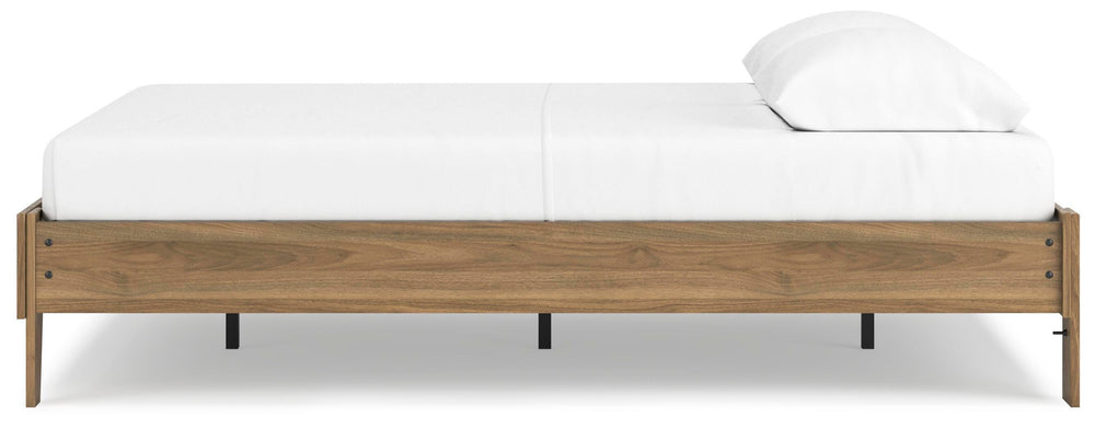 Deanlow Queen Platform Bed - Light Brown (7)