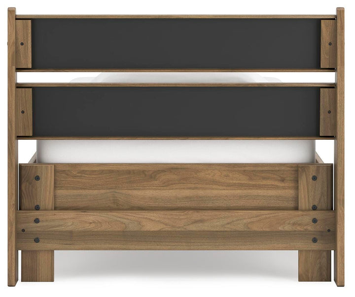 Deanlow Twin Platform Panel Bed - Light Brown (6)