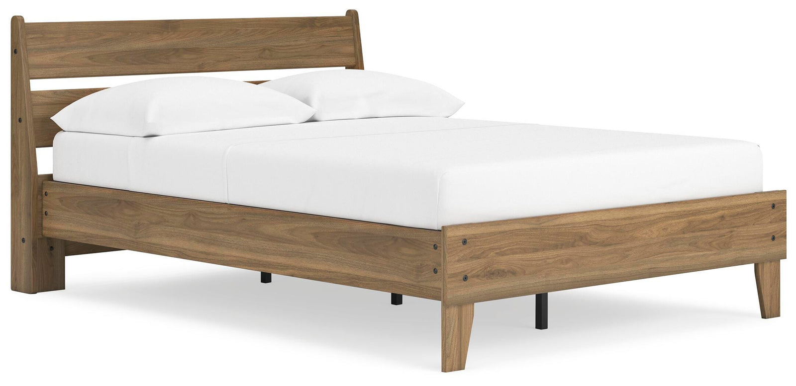 Deanlow Full Platform Panel Bed - Light Brown (1)