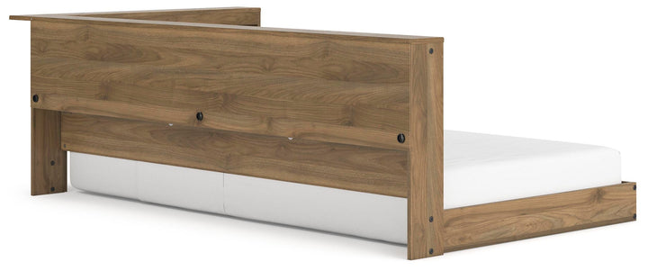 Deanlow Twin Bookcase Storage Bed - Light Brown (4)