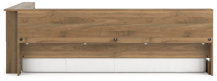 Deanlow Full Bookcase Storage Bed - Light Brown (8)