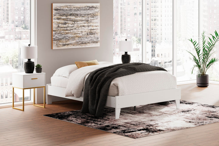 Socalle Queen Platform Bed - White (2)