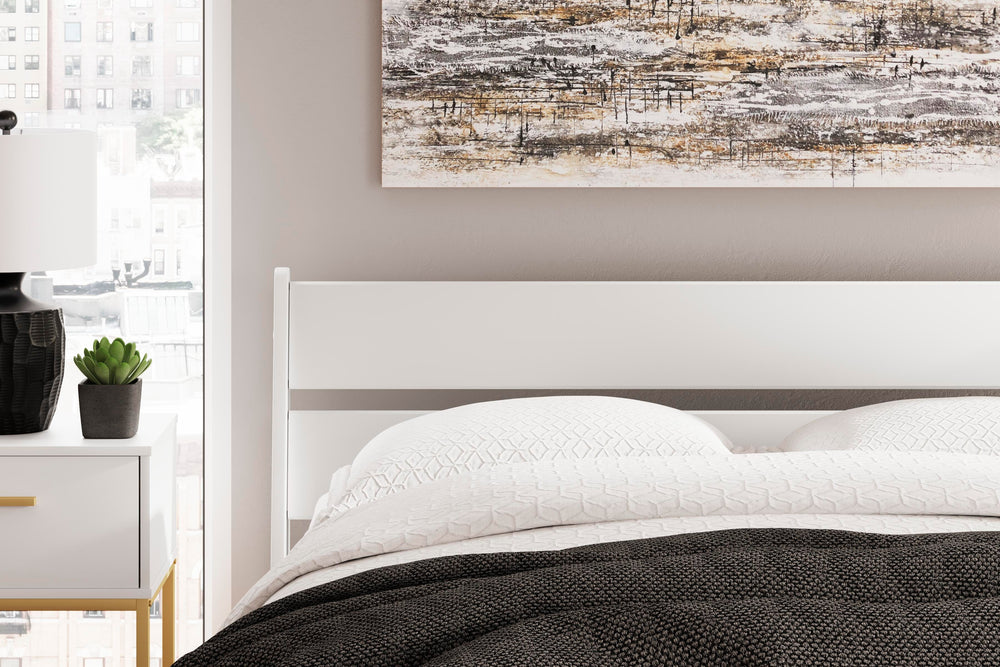 Socalle Queen Panel Platform Bed - White (9)