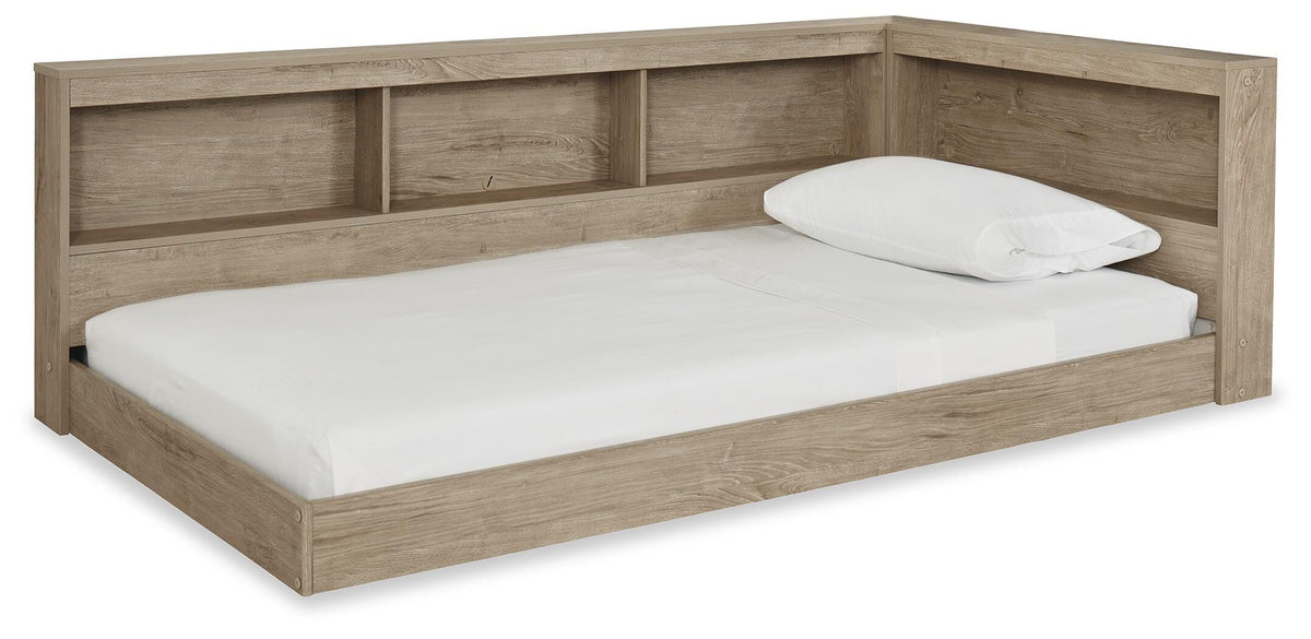 Oliah Twin Bookcase Storage Bed - Natural (1)