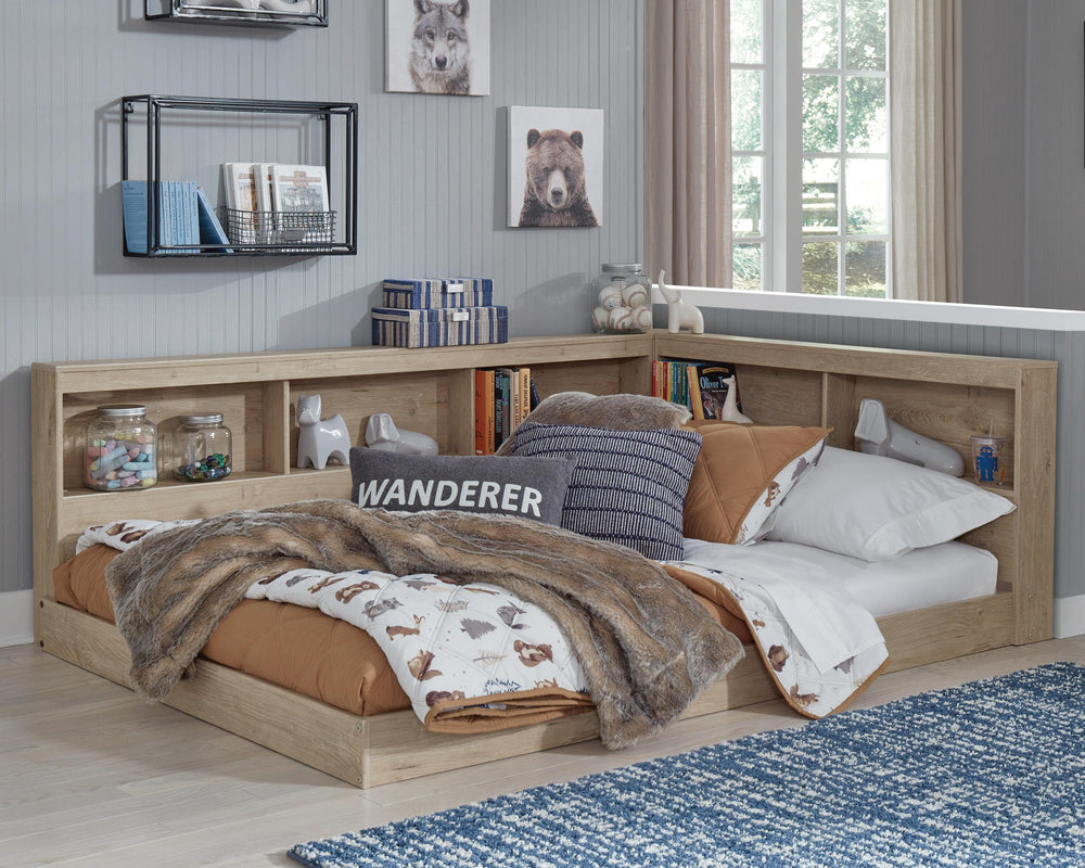 Oliah Full Bookcase Storage Bed - Natural (2)