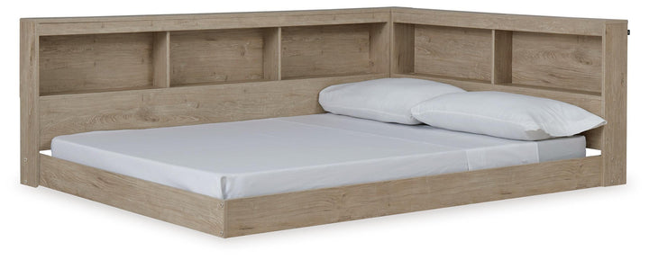 Oliah Full Bookcase Storage Bed - Natural (1)